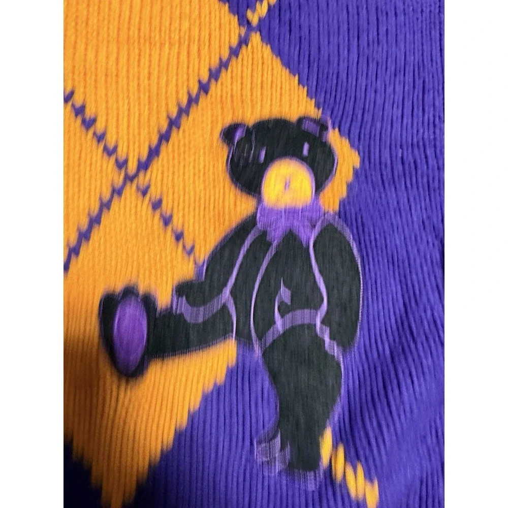Vintage Stefano‎ Teddy Bear Purple Turtleneck Sweater L Unisex Cottagecore
